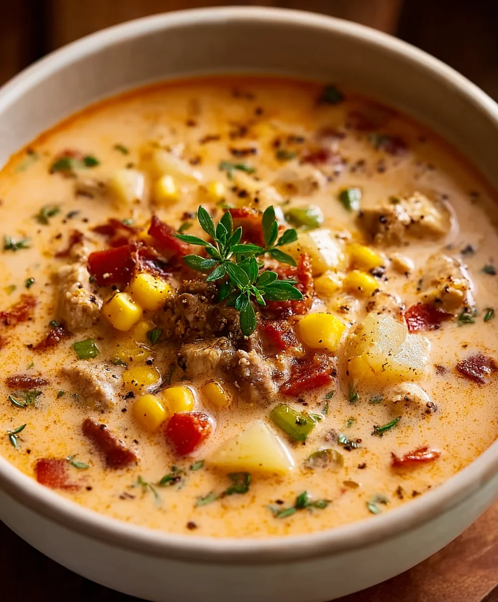 Creamy Cowboy Beef Soup-Hearty Flavorful Family Favorite