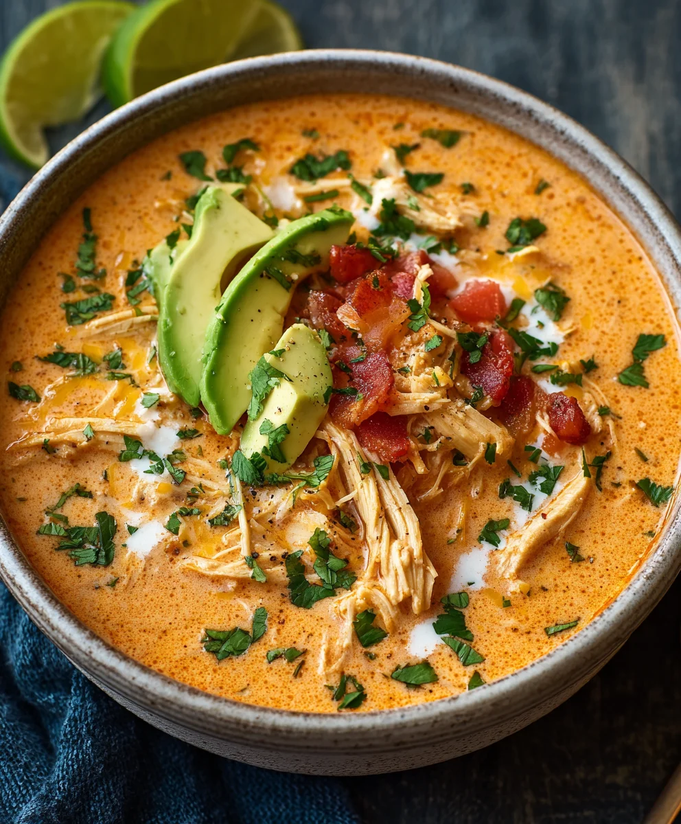 Creamy Chicken Enchilada Soup-Easy Comfort Food