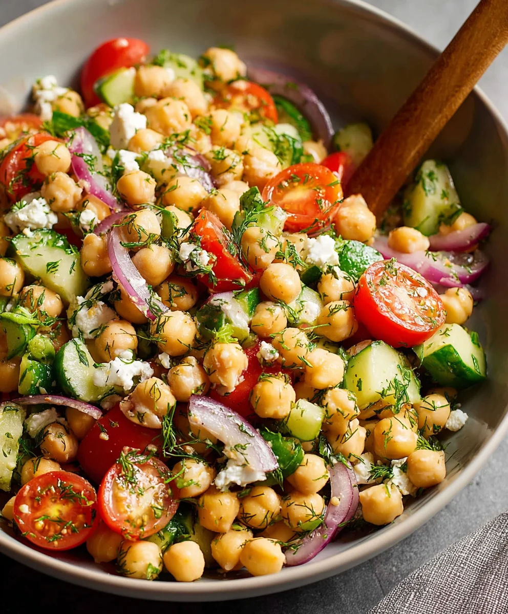 Easy Chickpea Salad - Quick & Healthy Meal