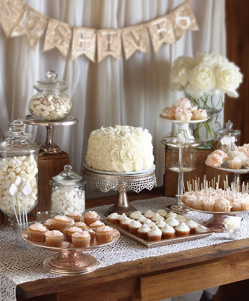 Vintage Wedding Dessert Table Ideas-Sweet Nostalgia