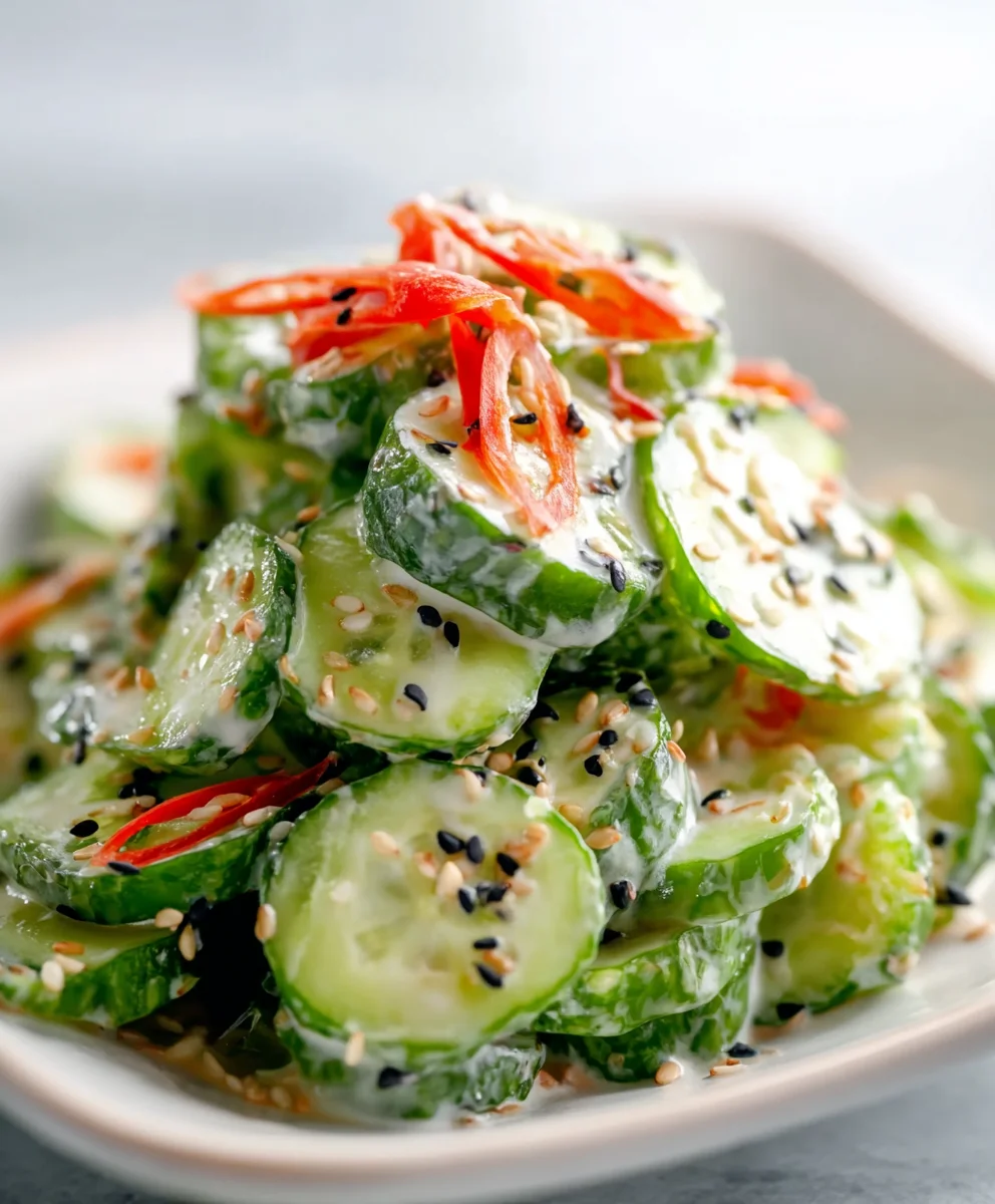 Easy California Roll Cucumber Salad-Fresh & Flavorful