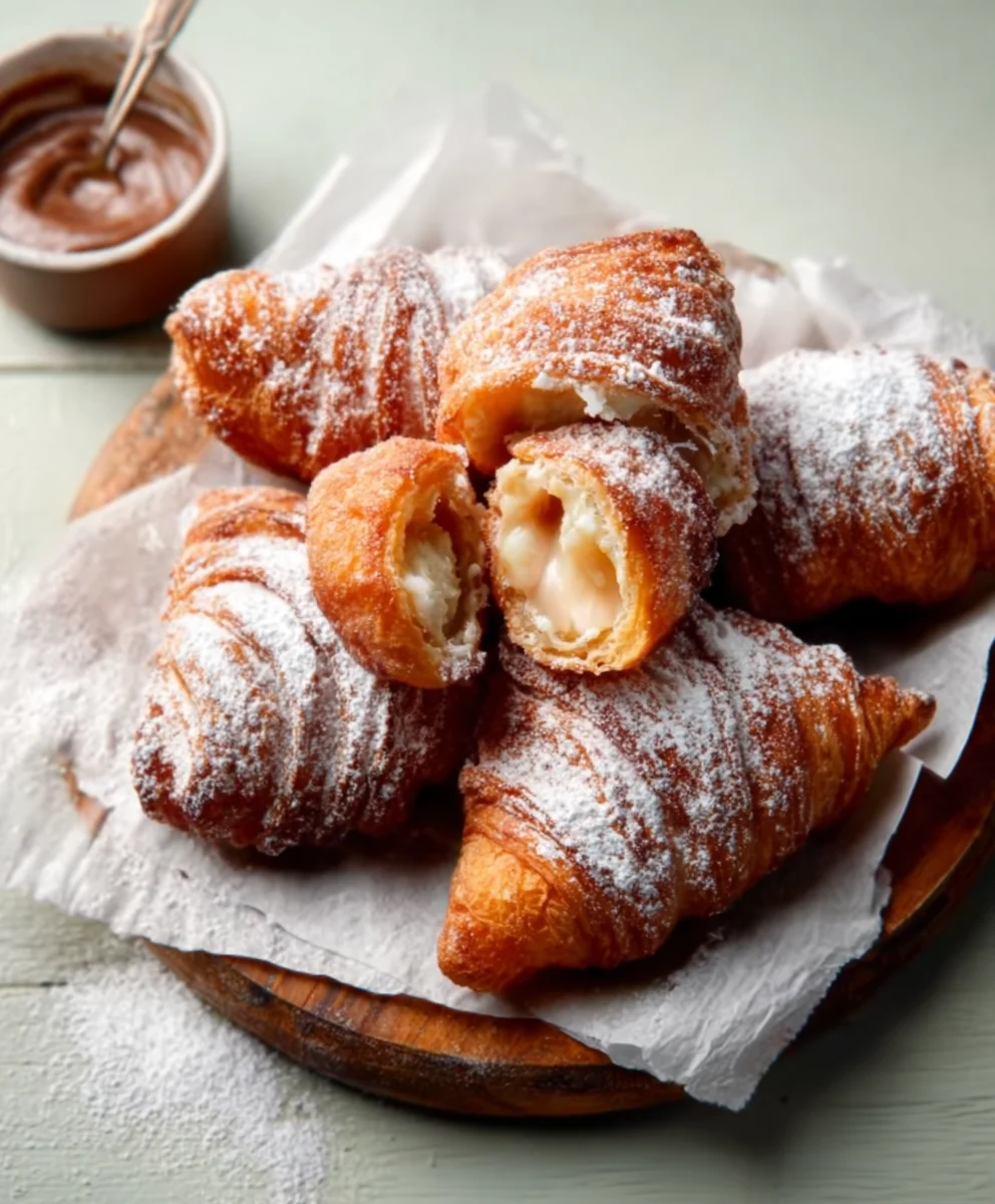 Fried Croissant Beignets- Crispy Sweet Pastry Delight