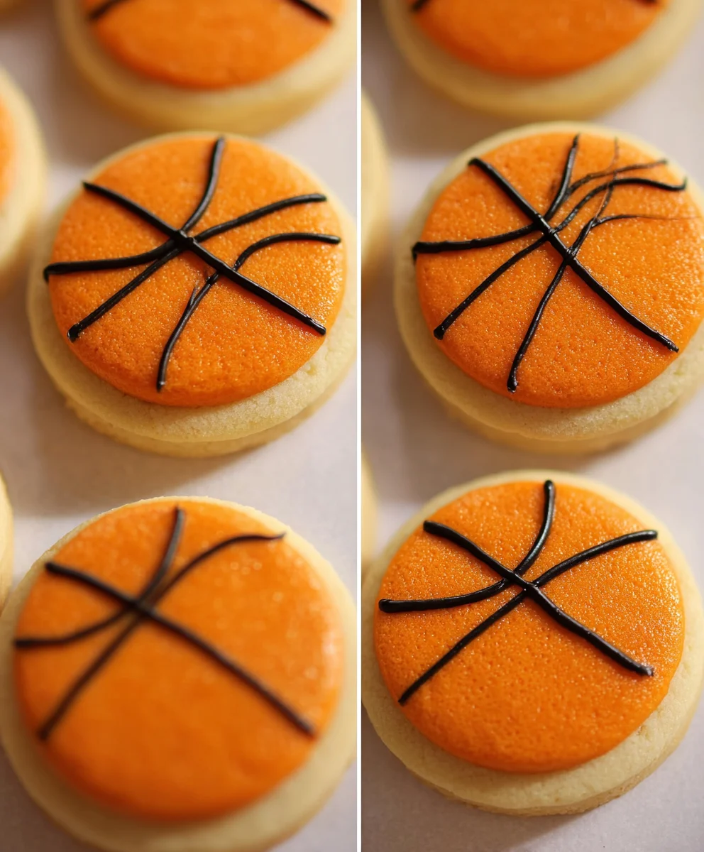 Piping Basketball Cookies-Fun & Easy Recipe