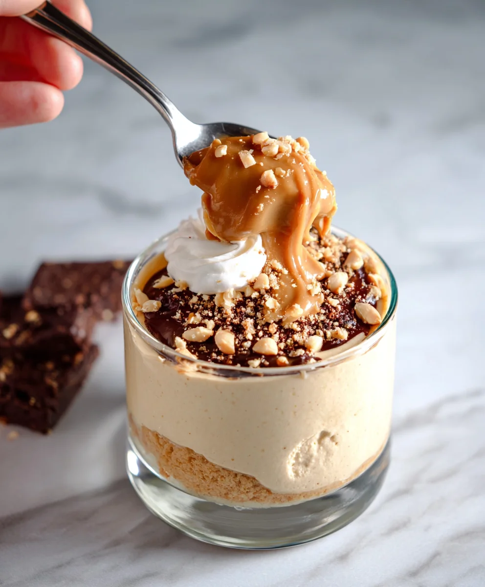 Creamy Cottage Cheese Peanut Butter Mousse-Healthy Dessert