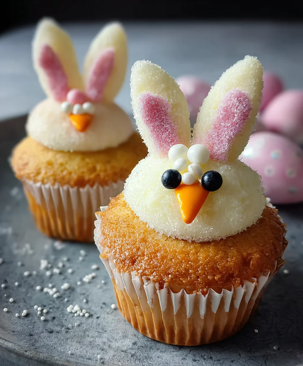 Easter Bunny Chick Cupcakes- Cute & Easy Recipe