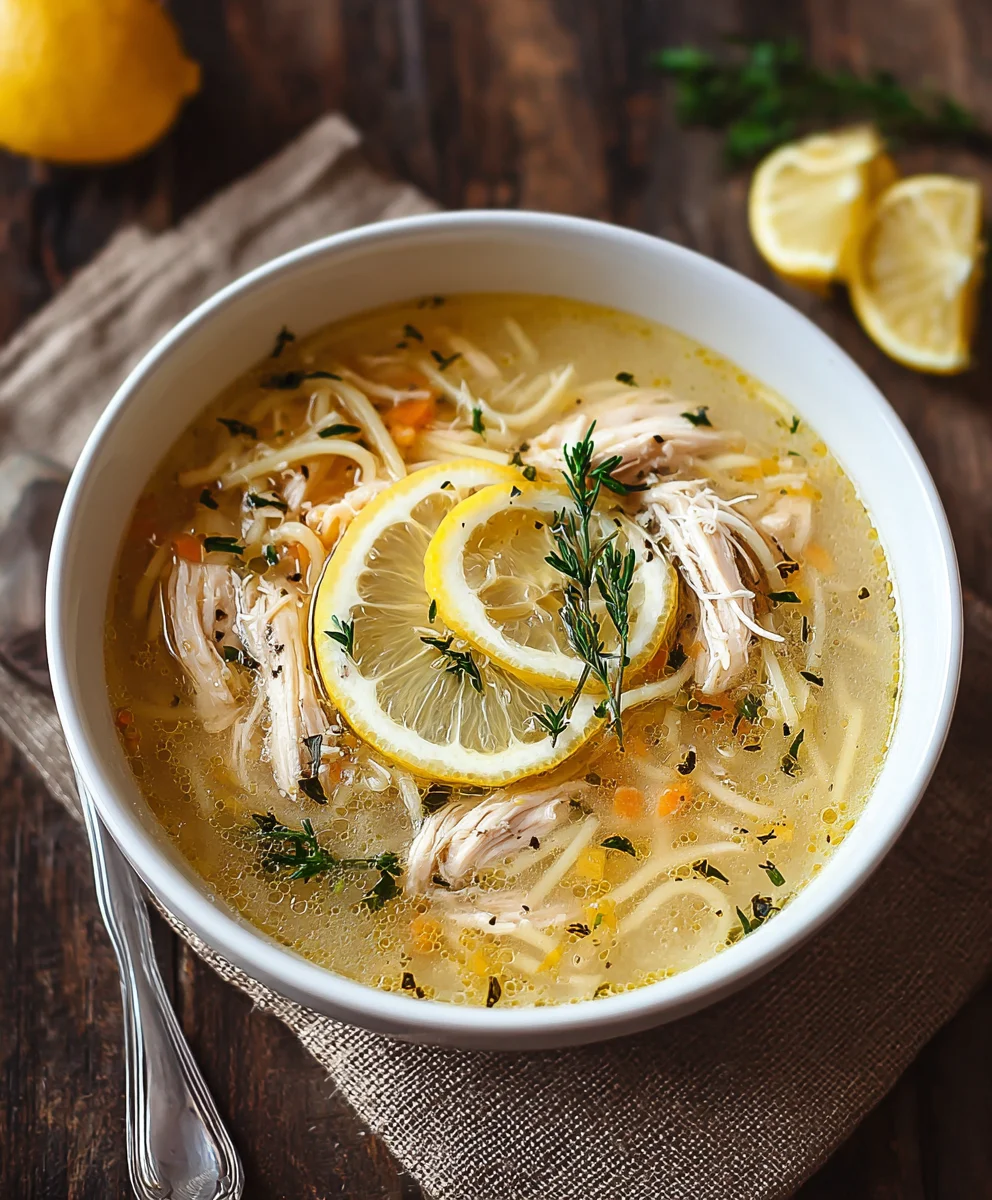 Greek Lemon Chicken Soup- Zesty & Comforting Recipe