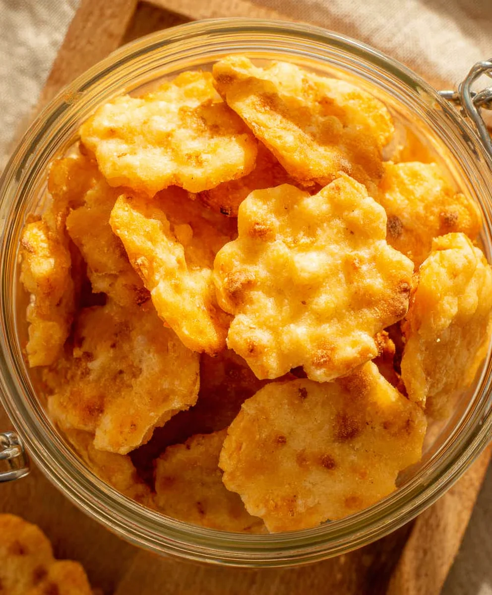 Cheesy Sourdough Cheddar Crackers - Easy Recipe