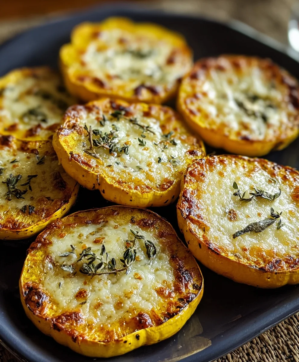 Cheesy Baked Squash Rounds Recipe-Easy Side Dish