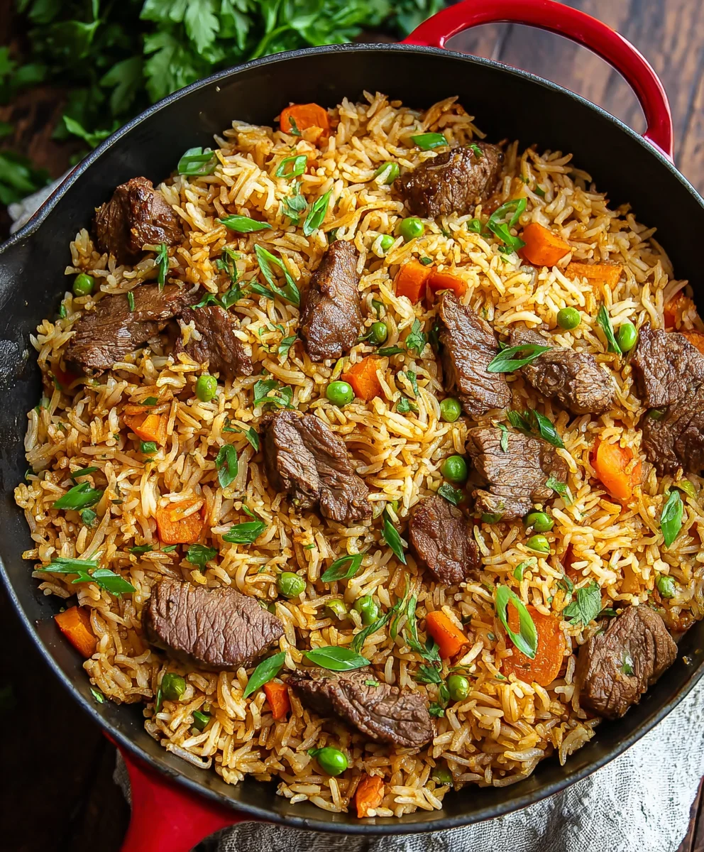 Hearty Beef Rice Plov Recipe - Delicious One-Pot Meal