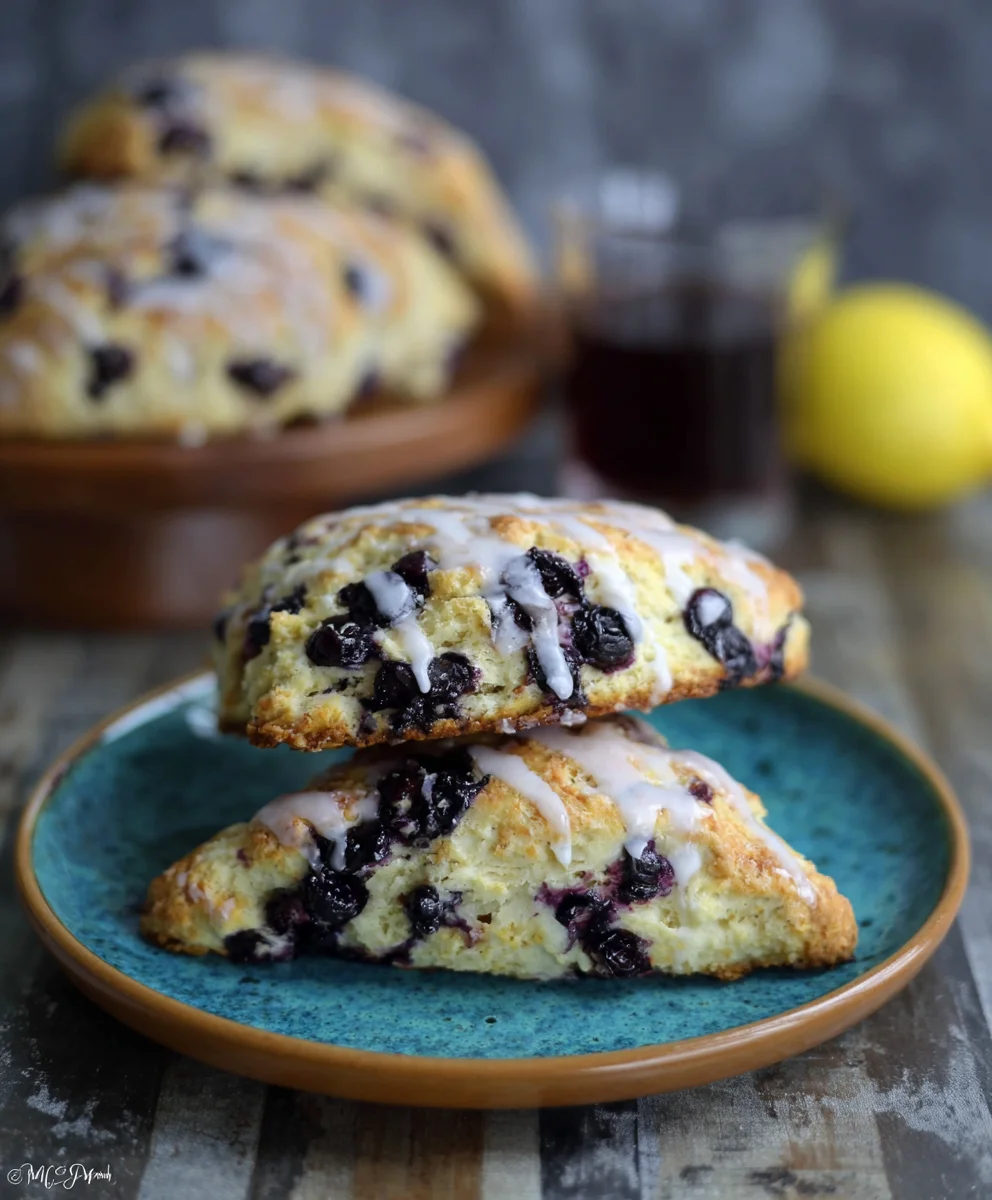 Sourdough Blueberry Lemon Scones- Easy Discard Recipe