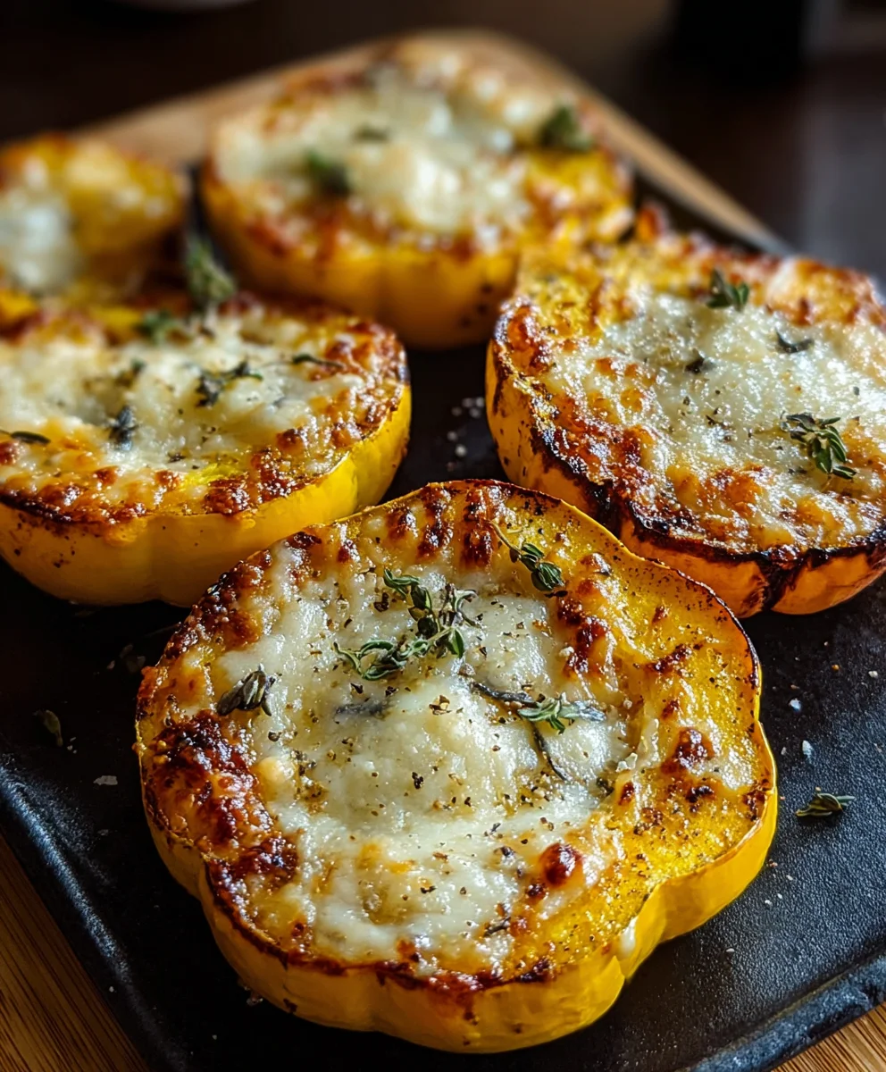 Cheesy Baked Squash Rounds Recipe-Easy Side Dish