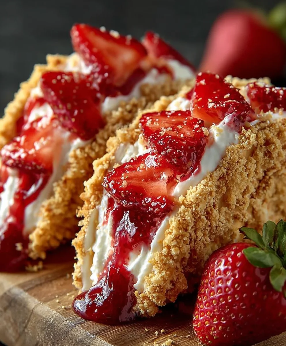 Strawberry Crunch Cheesecake Tacos-Easy Dessert Delight