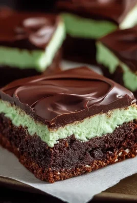 Triple-layer chocolate mint squares