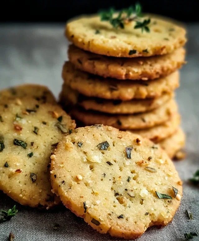 Garlic and Herb Chickpea Flour Snack Crackerss