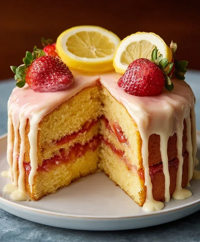 Strawberry Lemonade Cake