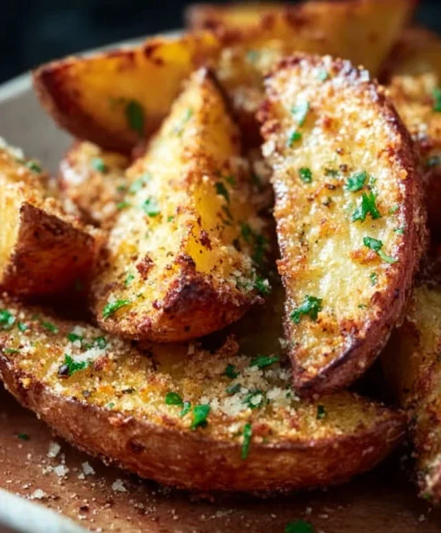 Baked Garlic Parmesan Potato Wedges