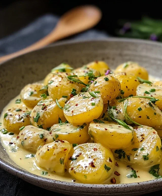 Creamy Garlic Sauce Potatoes