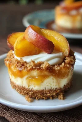 Peach Cobbler Mini Cheesecakes