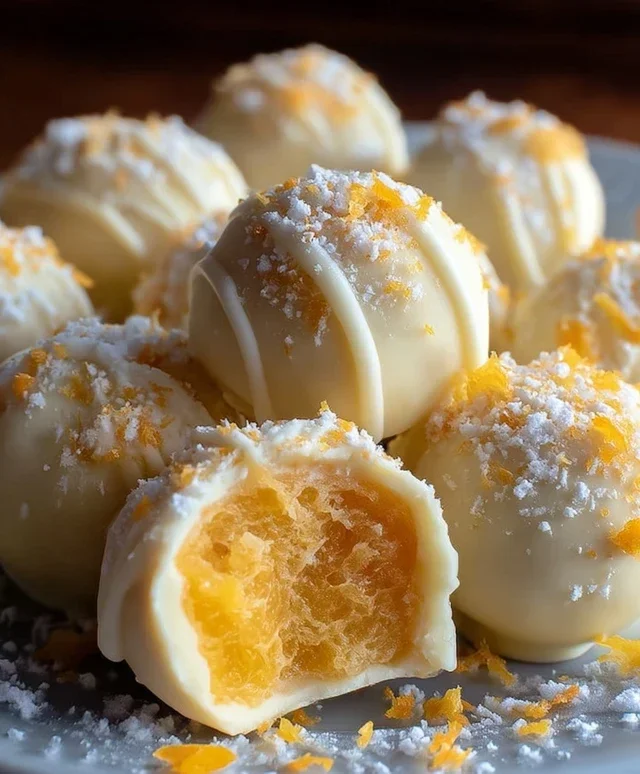 White Chocolate Orange Creamsicle Truffles