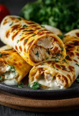 Cheesy Garlic Chicken Wraps