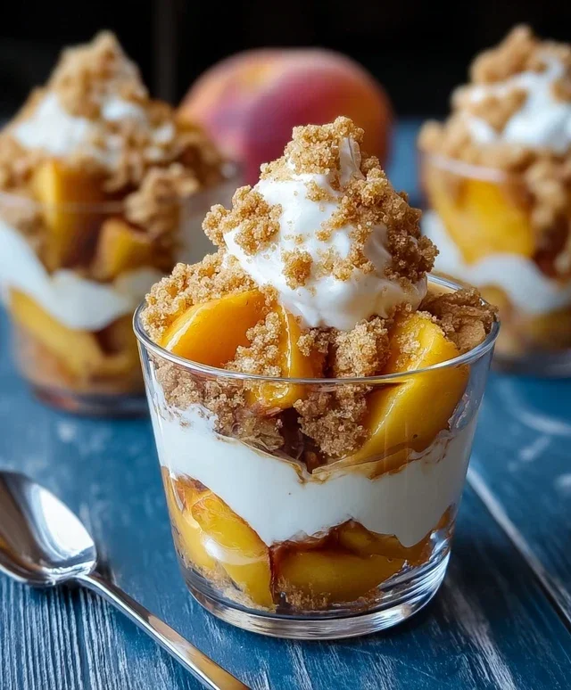 Classic Peach Cobbler Parfait