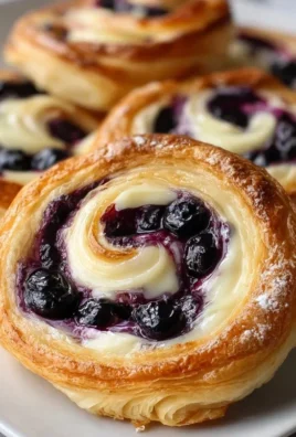 Swirled Blueberry Cream Cheese Danish