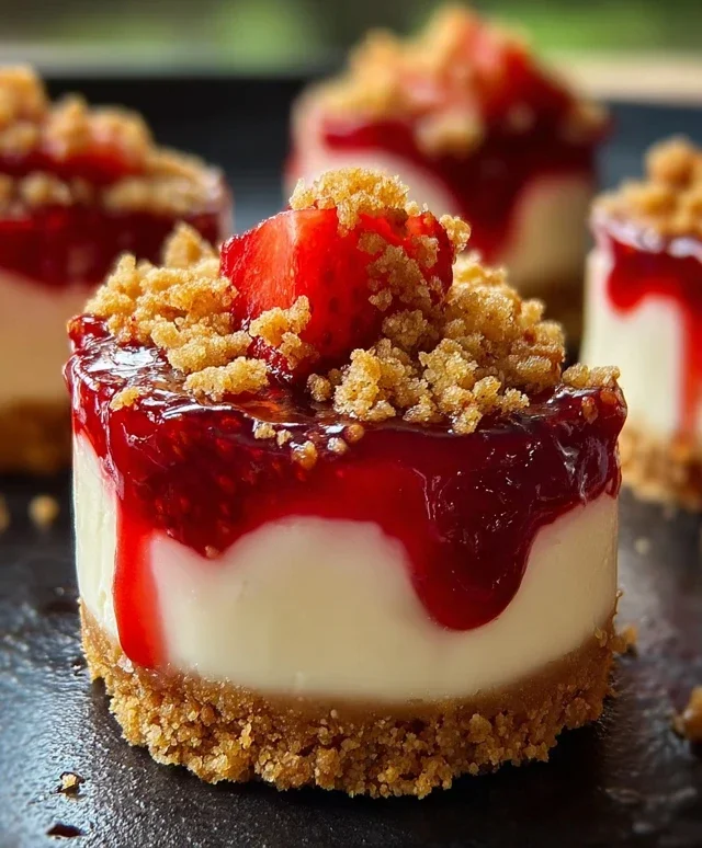 Strawberry Crunch Cheesecake Bites