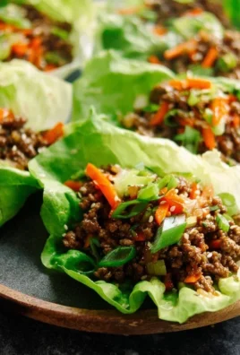 Asian Style Ground Beef Lettuce Wraps