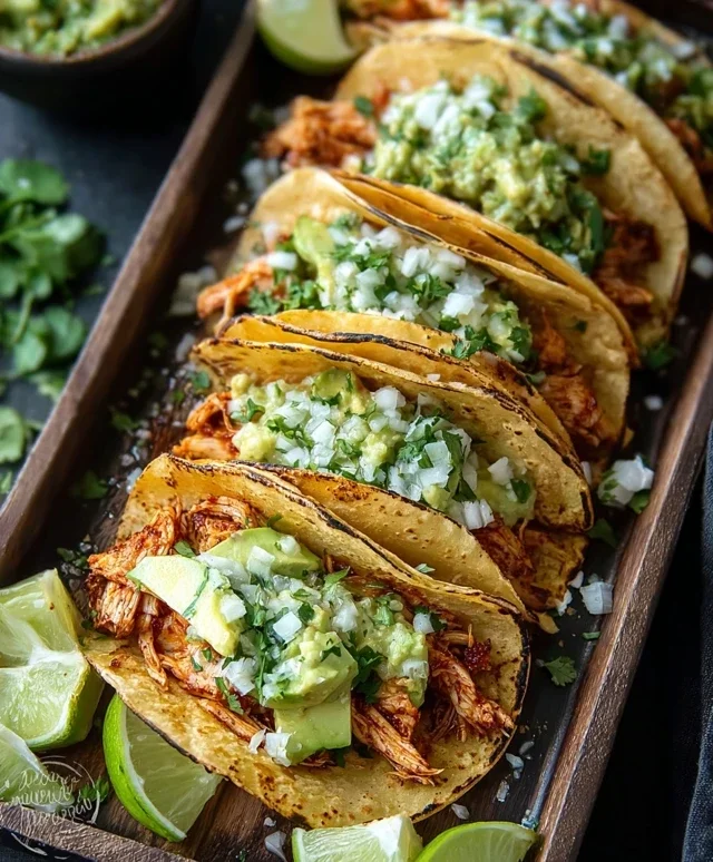 Crispy Poblano Chicken Tacos with Avocado-Jalapeño Salsa