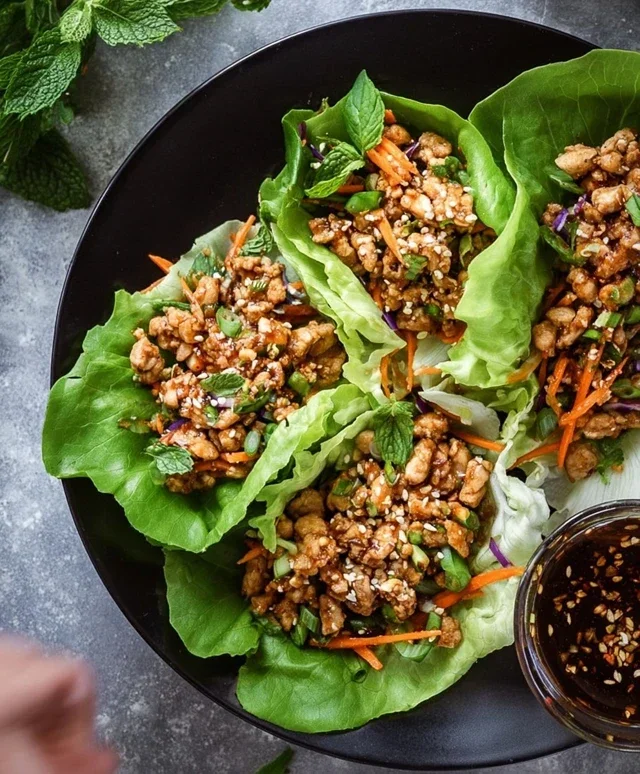 Thai Chicken Lettuce Wraps