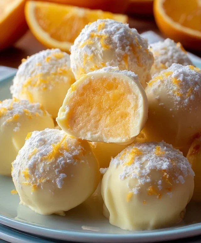 White Chocolate Orange Creamsicle Truffles