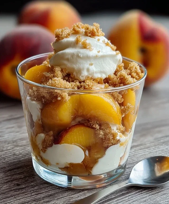 Classic Peach Cobbler Parfait