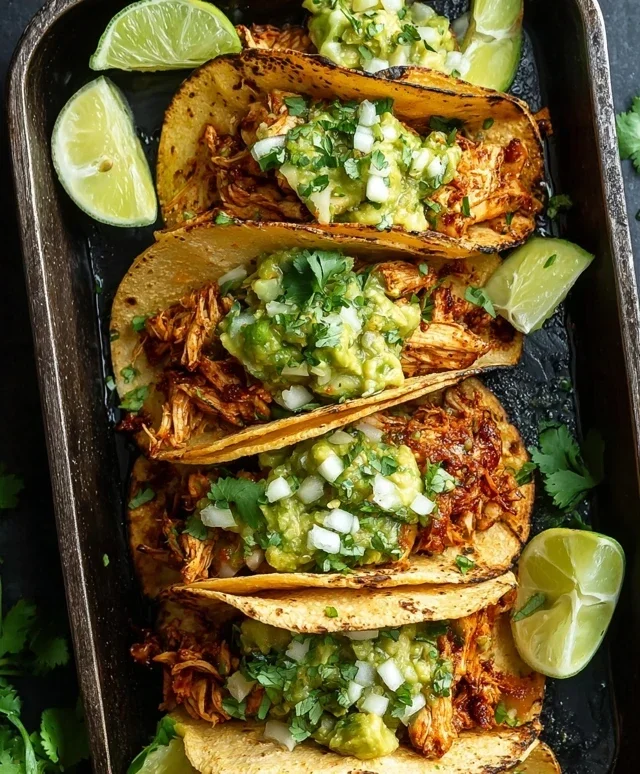 Crispy Poblano Chicken Tacos with Avocado-Jalapeño Salsa