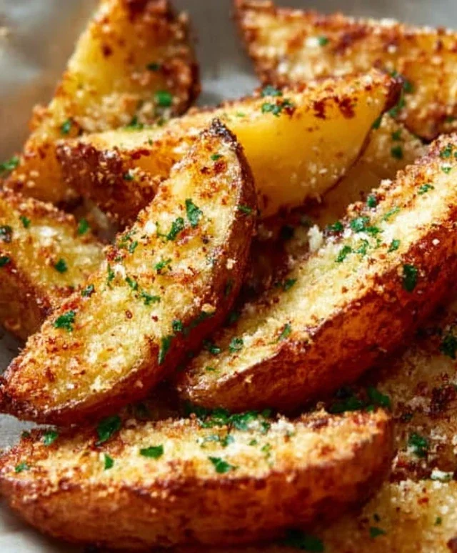 Baked Garlic Parmesan Potato Wedges