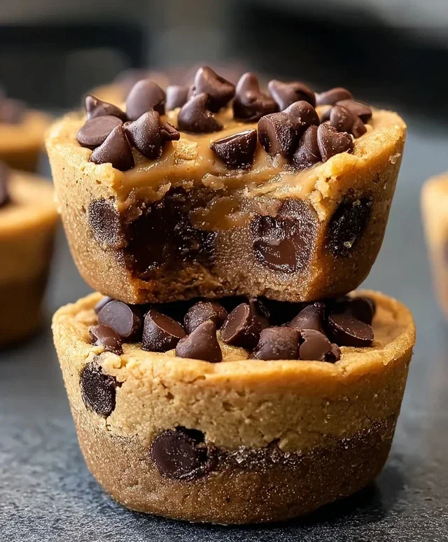 Peanut Butter Chocolate Chip Cookie Cups