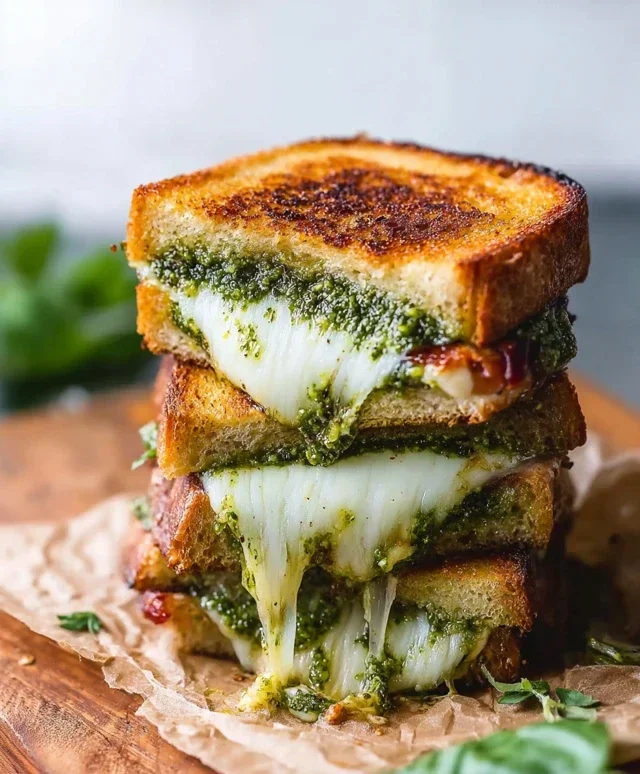 Sourdough Pesto Grilled Cheese