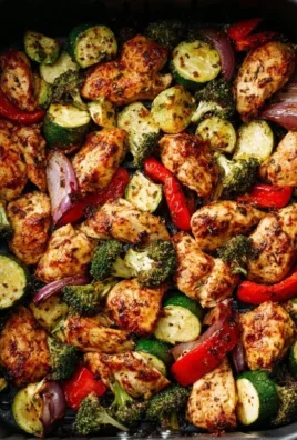 Air Fryer Chicken and Vegetables (in 15 minutes!)