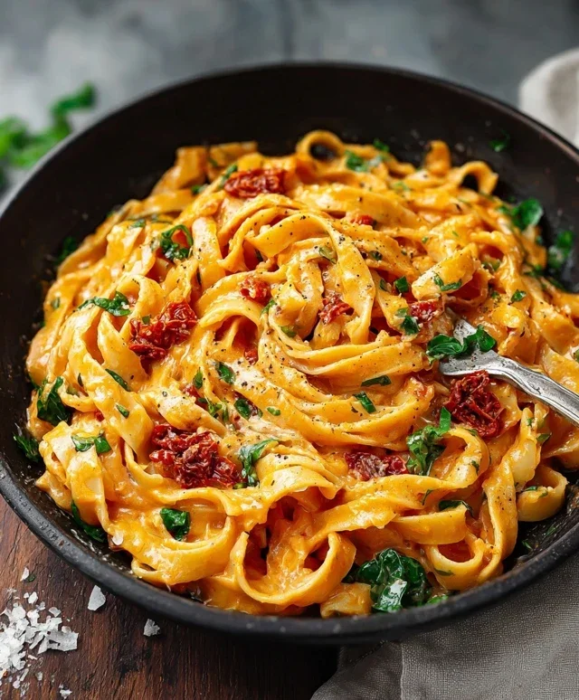Vegan Creamy Sun Dried Tomato Pasta Recipe
