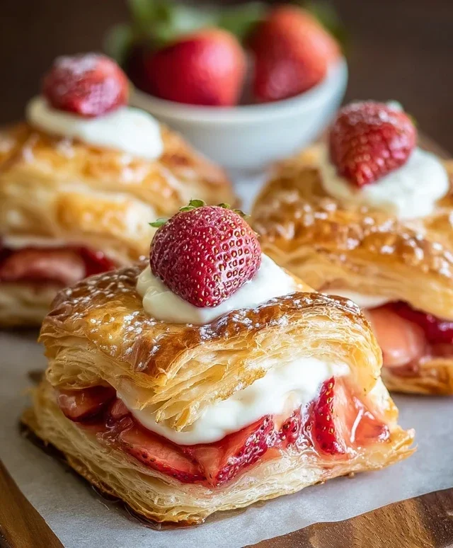 Strawberry Flaky Puffs