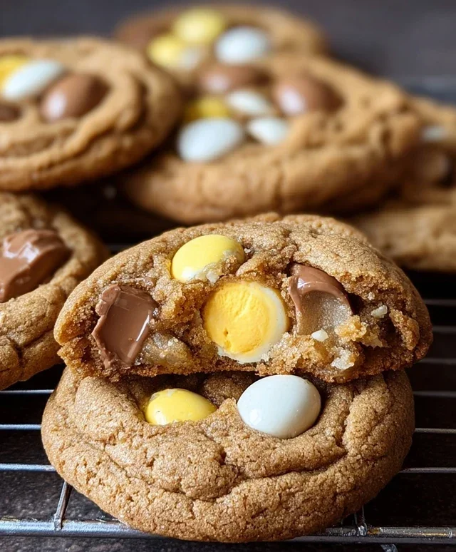 Brown Butter Cadbury Egg Cookies