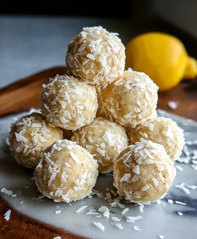 Lemon Coconut Protein Balls