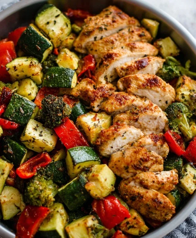 Air Fryer Chicken and Vegetables (in 15 minutes!)