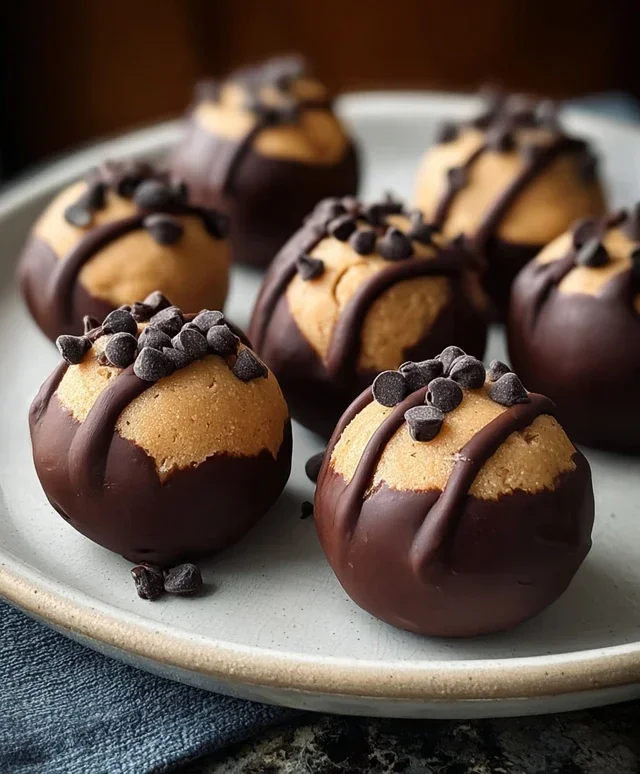 Chocolate-Dipped Cookie Dough Bites