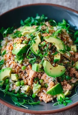 Tuna Avocado Crispy Rice Salad