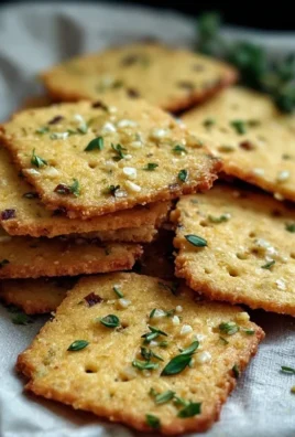 Garlic and Herb Chickpea Flour Snack Crackerss