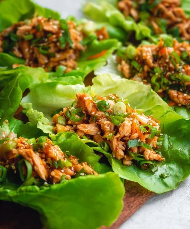 Asian chicken lettuce wraps recipe (Whole30, Pnon-non-non-alcoholic alternativeic non-alcoholic aleo, Low Carb)