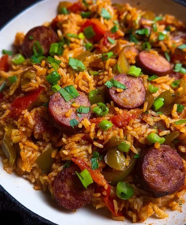 Cajun Sausage and Rice Skillet