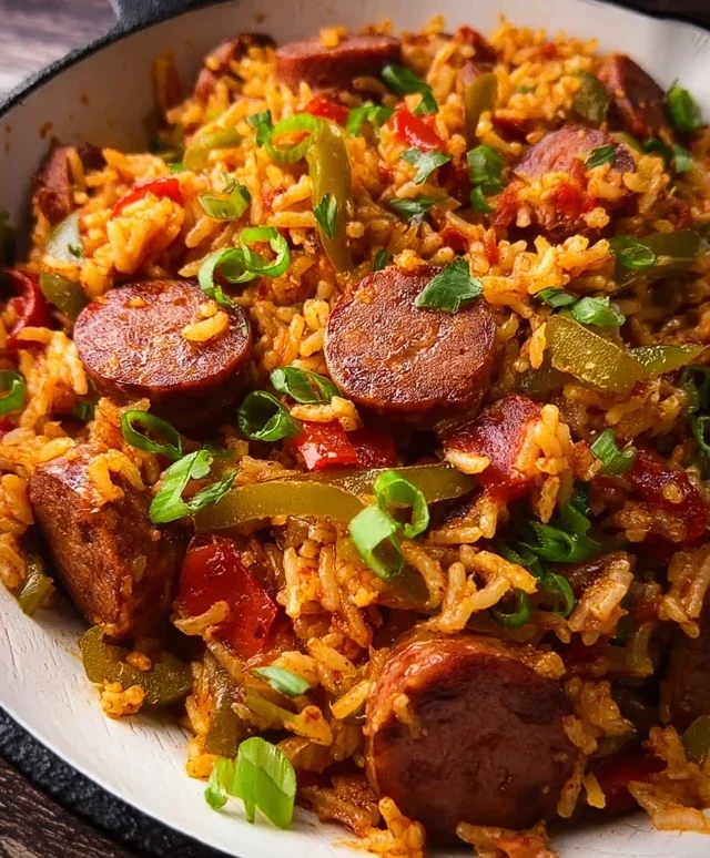 Cajun Sausage and Rice Skillet