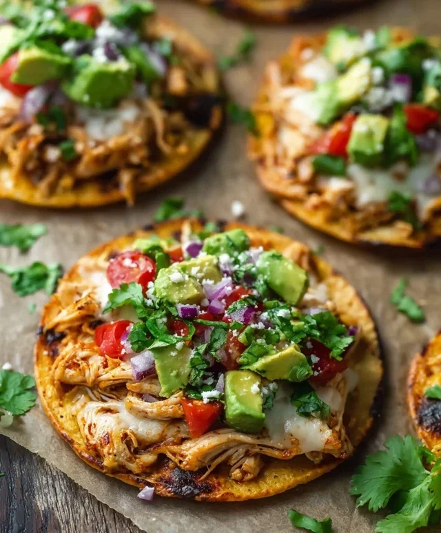 Mexican Rotisserie Chicken Tostadas