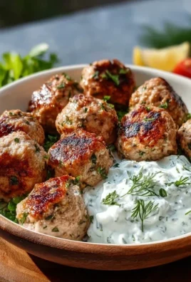 Greek Turkey Meatballs with Tzatziki